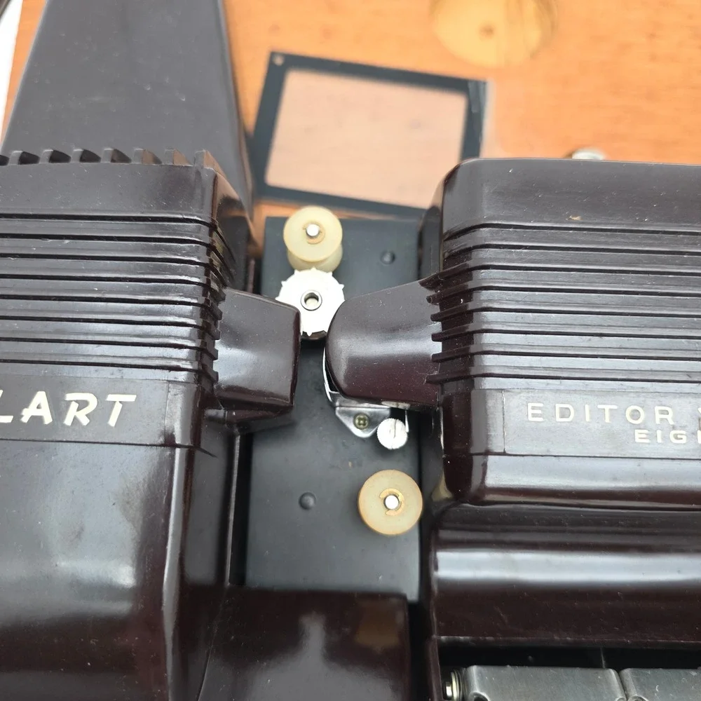 Kalart Editor Viewer Eight 8mm Film Movie Editor Brown Bakelite Wood Vintage Box